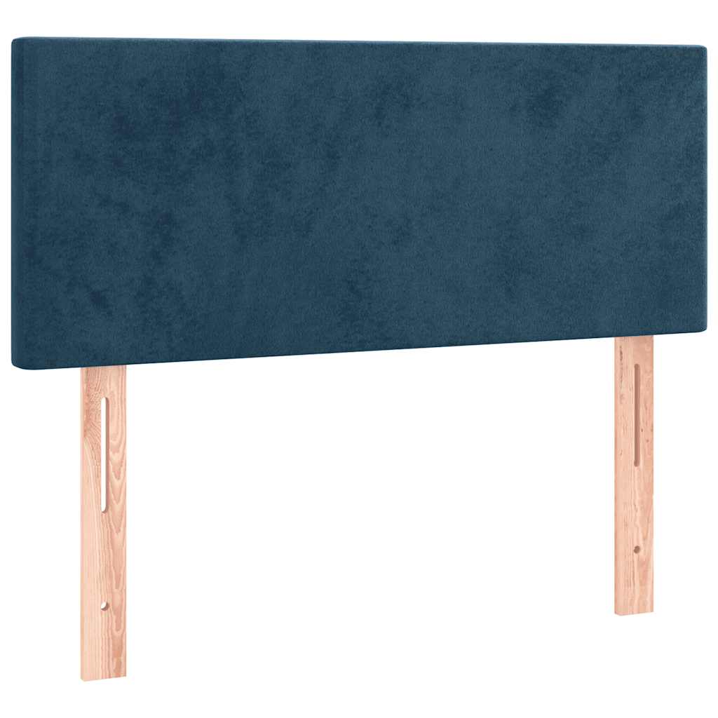 vidaXL Cabecero con LED de terciopelo azul 100x5x78/88 cm