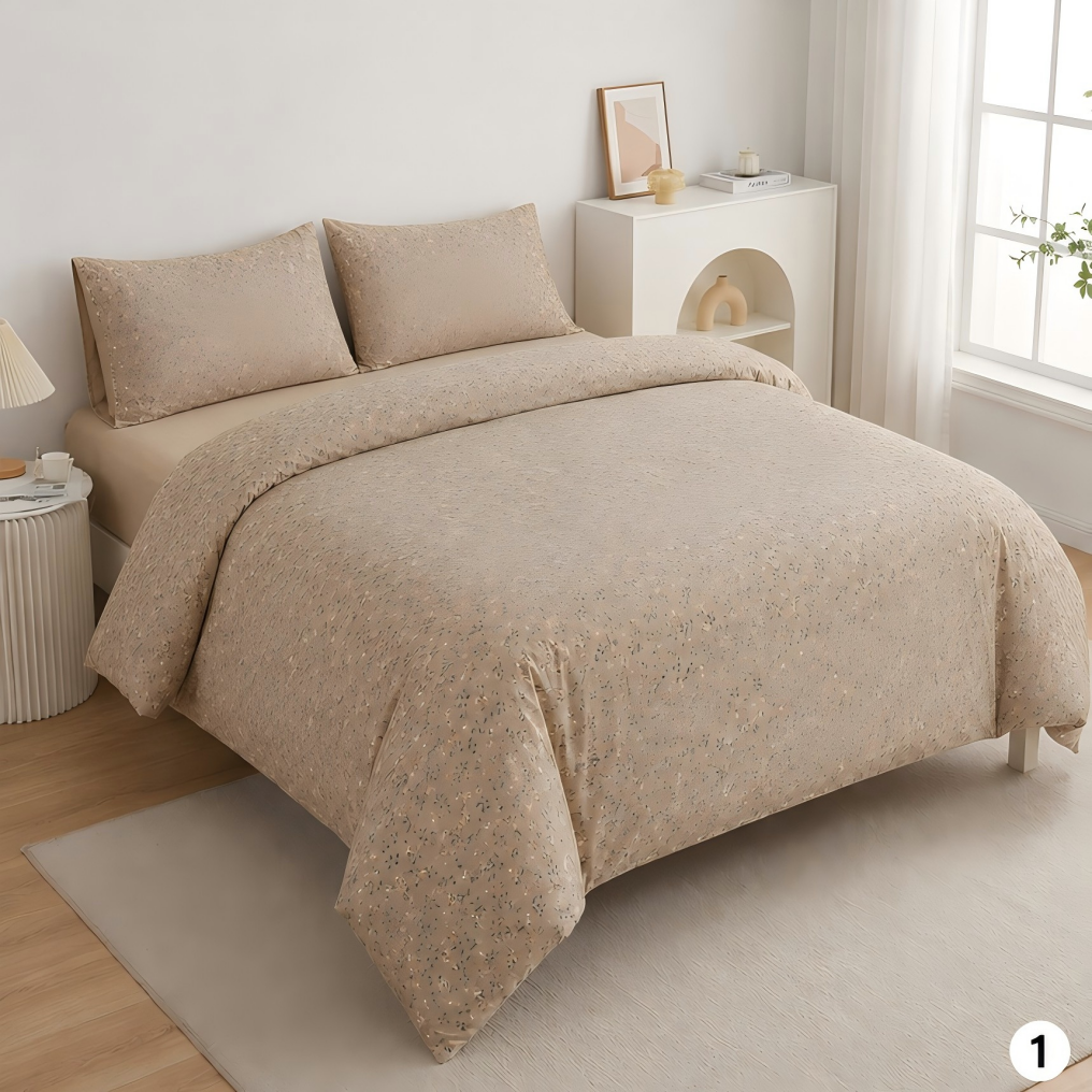 Juego de Funda Nórdica 3/4 Piezas de Algodón Extrasuave Juego de Ropa de Cama 90/105/135/150CM