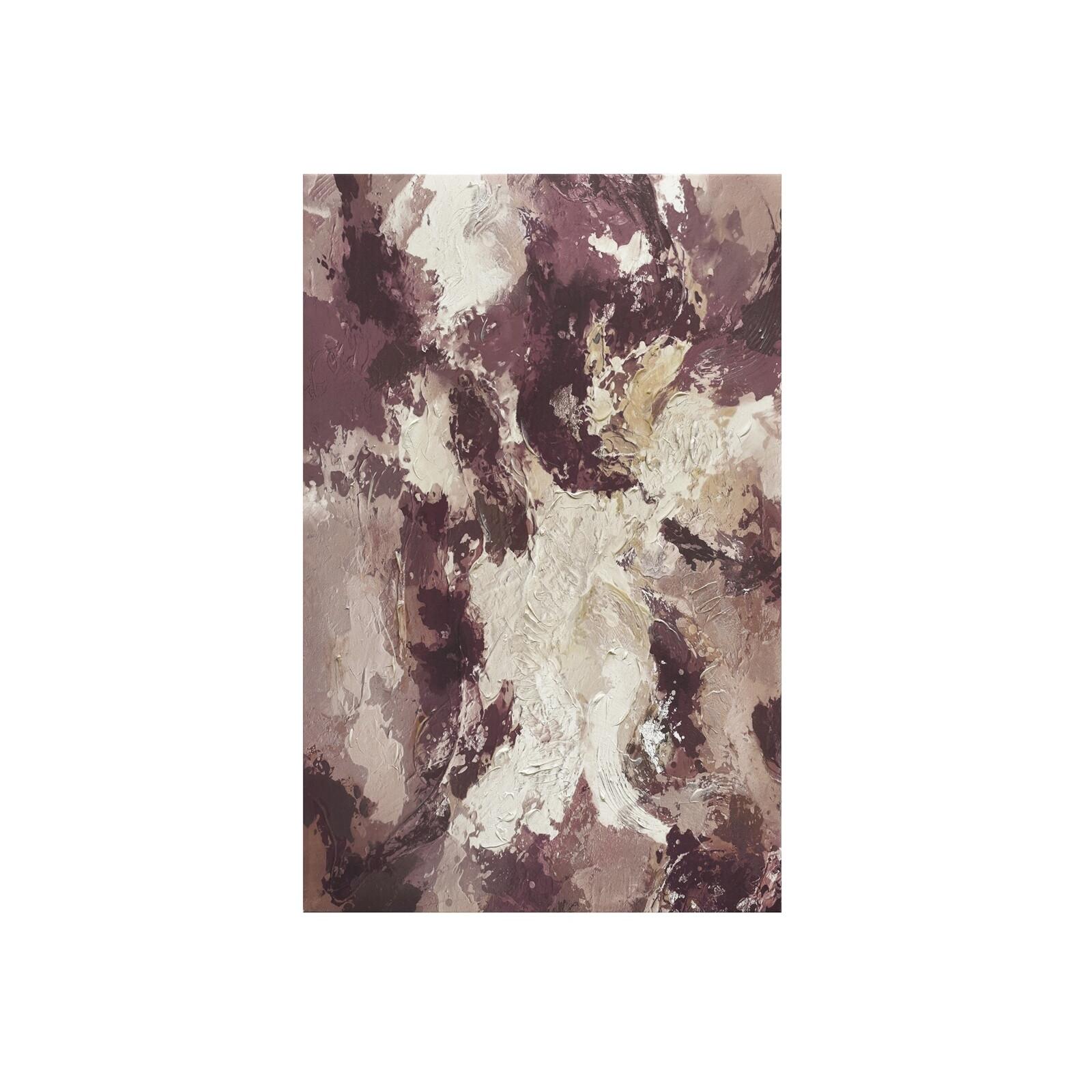 Óleo 50% abstracto con cremas, vinos 80x120 cm 80x3x120 cm, en lienzo Fijalo