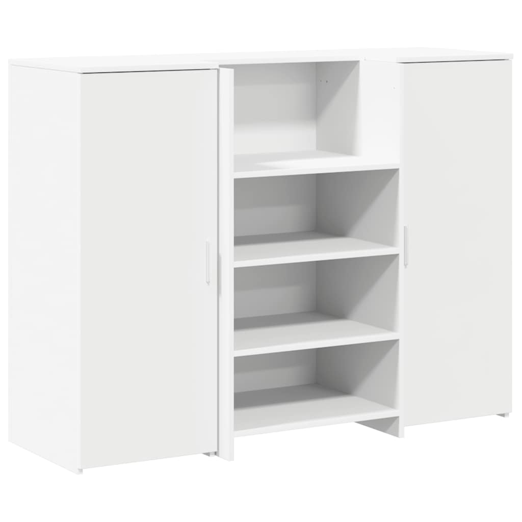 vidaXL Mostrador de recepción 135x50x103,5 cm madera ingeniería Multicolor