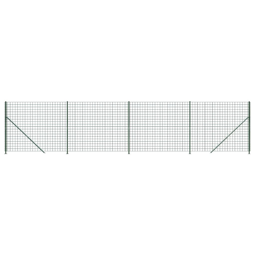 vidaXL Cerca de alambre con brida verde 1,6x10 m