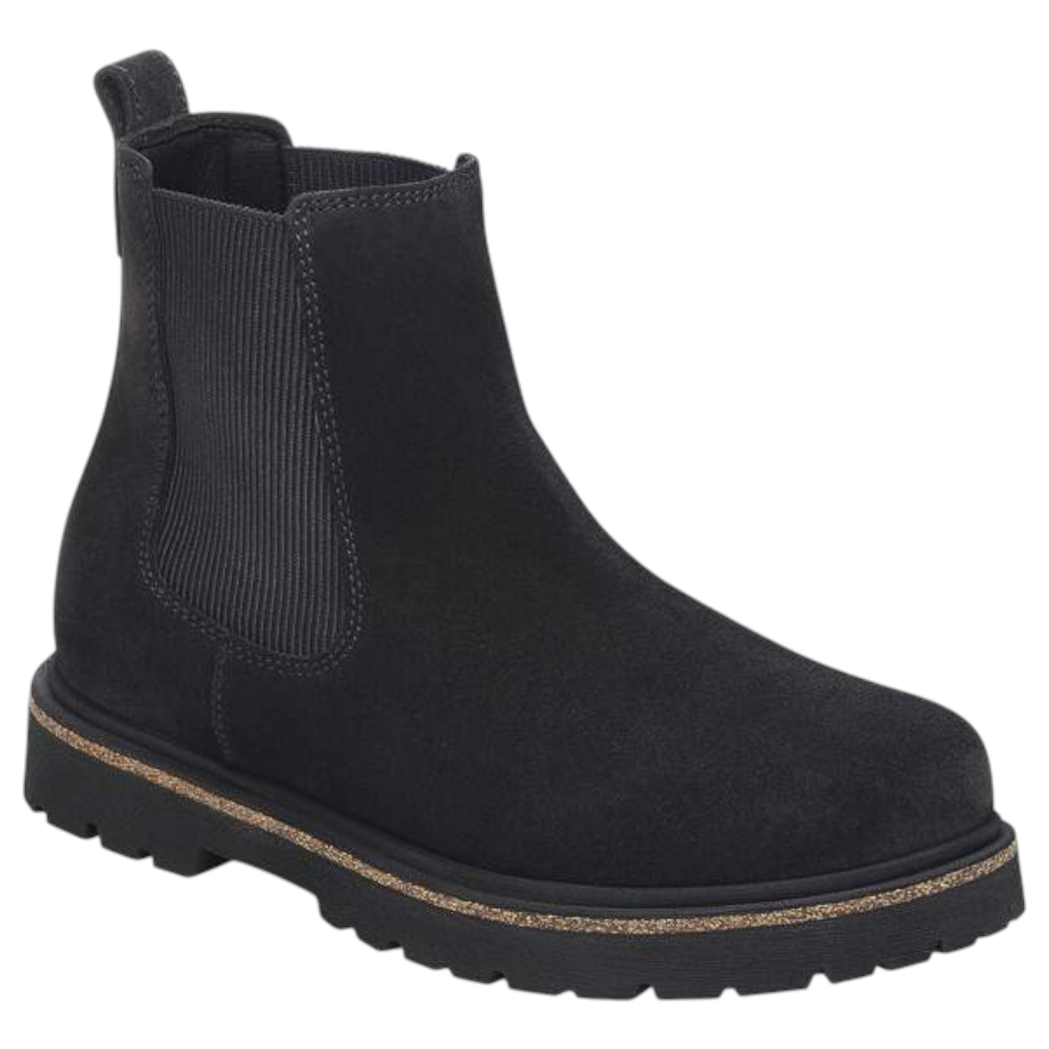 Stivaletto Uomo Birkenstock Highwood Beatles Slip On On Mid Camoscio Naturale Black