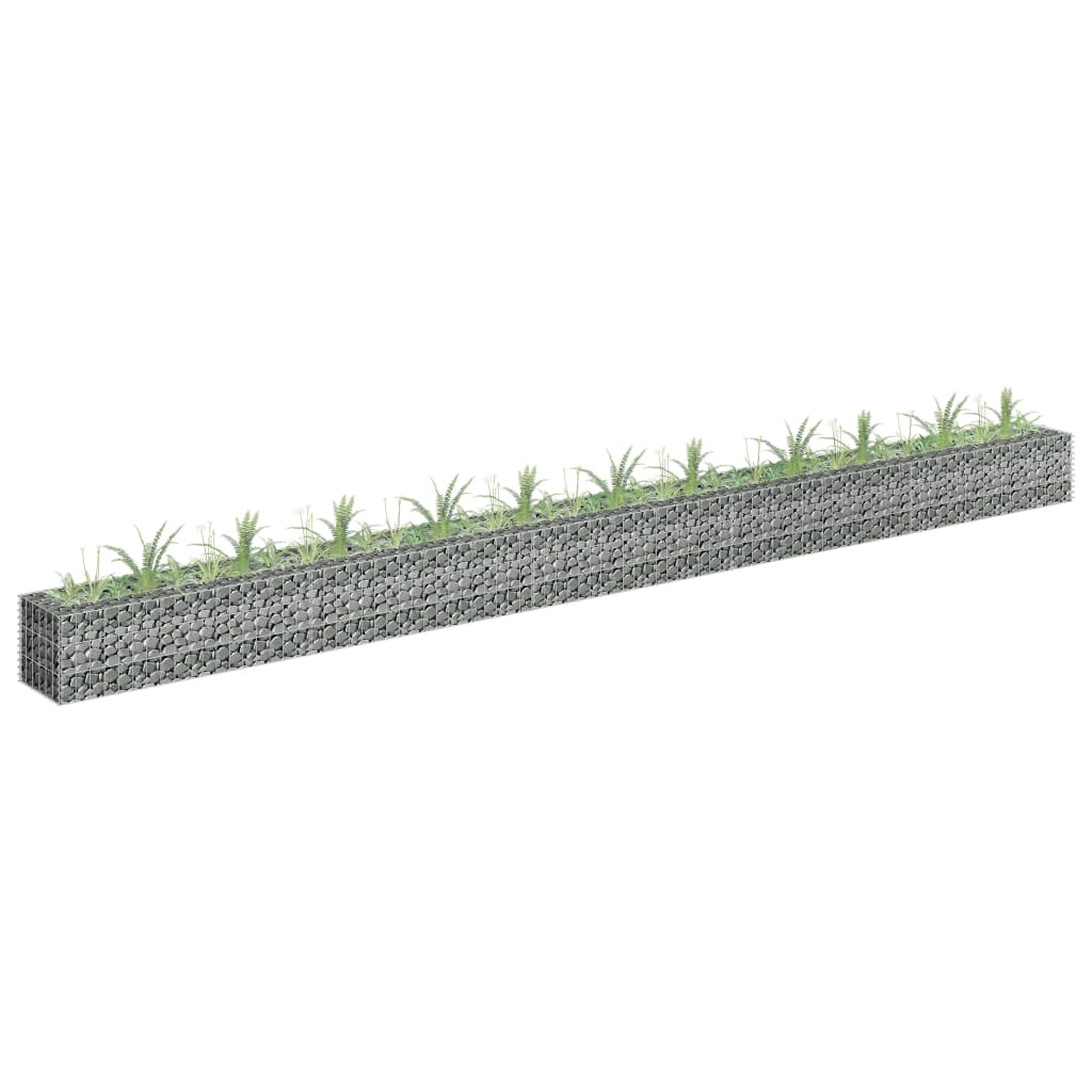 vidaXL Arriate de gaviones de acero Dimensiones 90 x 30 x 60 cm, 90 x 30 x 90 cm, 180 x 30 x 10 cm y mas