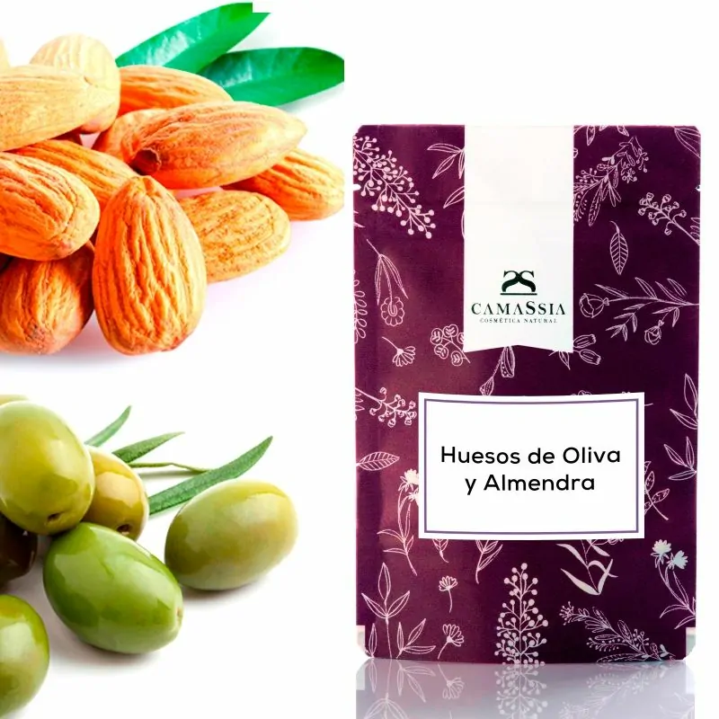 Camassia Huesos de oliva y almendras en polvo | Exfoliantes | Para hacer cremas exfoliantes