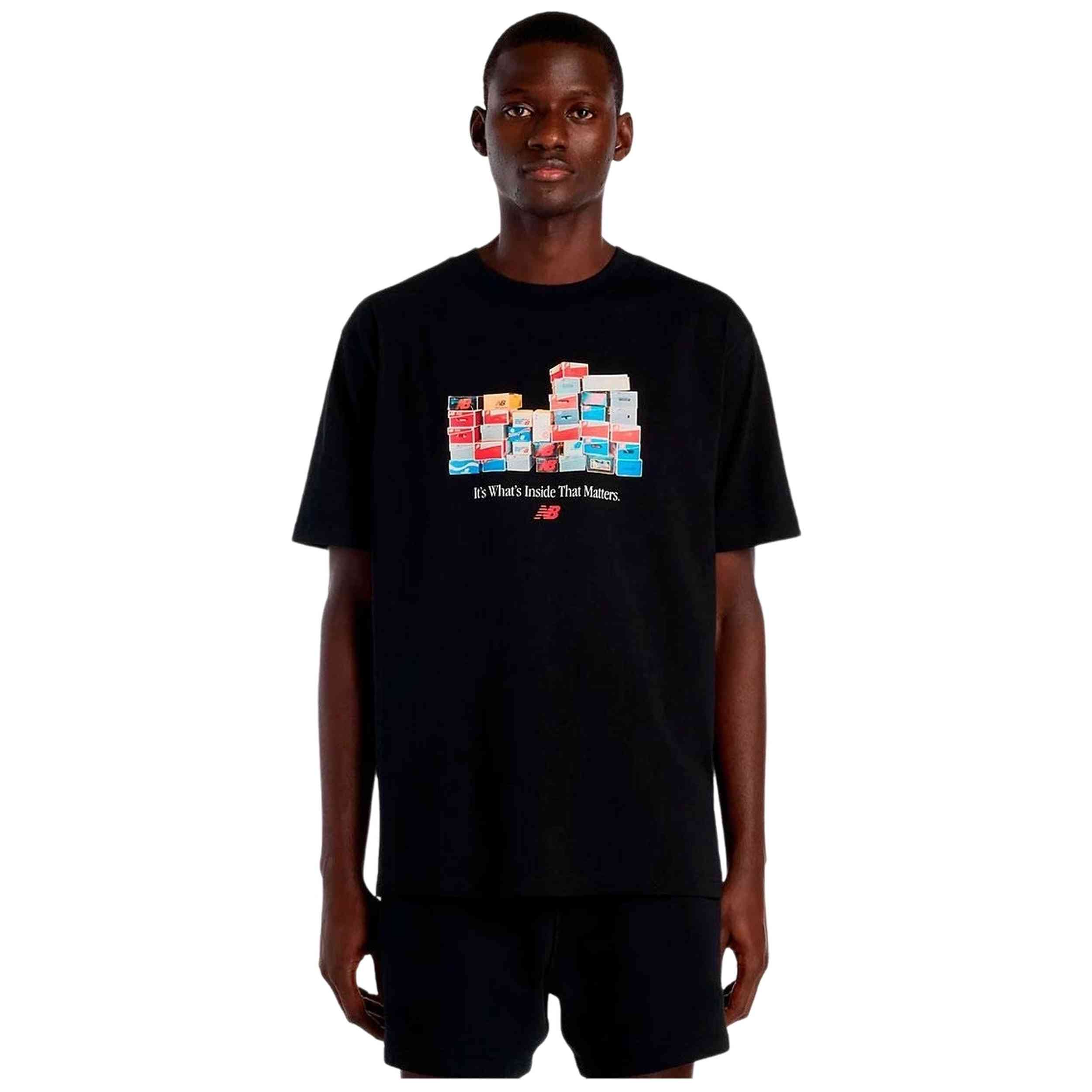 Camiseta De Manga Corta New Balance modelo MT61H0DXBK para Hombre en color Negro