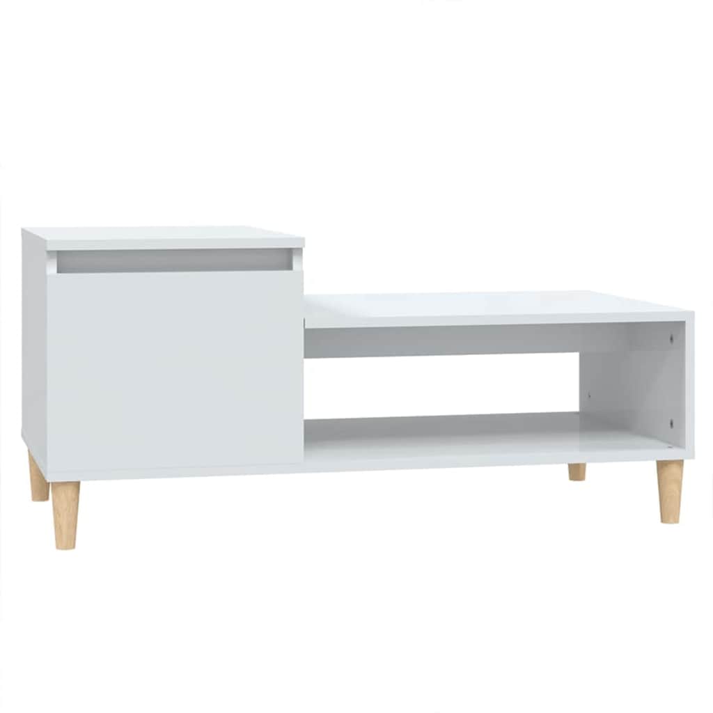 vidaXL Mesa de centro madera contrachapada  100x50x45 cm Multicolor