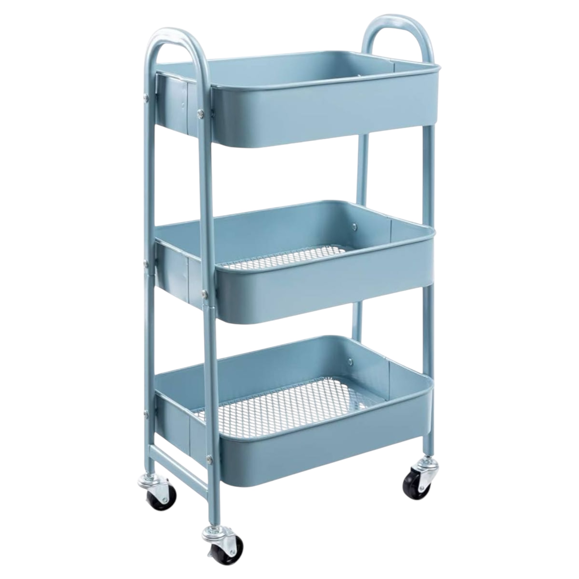 Carro de Almacenamiento Carrito Auxiliar con Ruedas Carro Cocina Carro Servicio Carrito Metalico con Ruedas 3 Niveles Carro Rodante Carro Organizador para Dormitorio Baño Oficina,Carrito de cocina o multiuso de tres niveles con rueda (FRUTA-002 1690 2090)