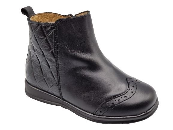 Landos - Botines para niñas modelo Landos 8273AM con cremallera, ideales para colegio y uso con uniforme, color negro o azul marino