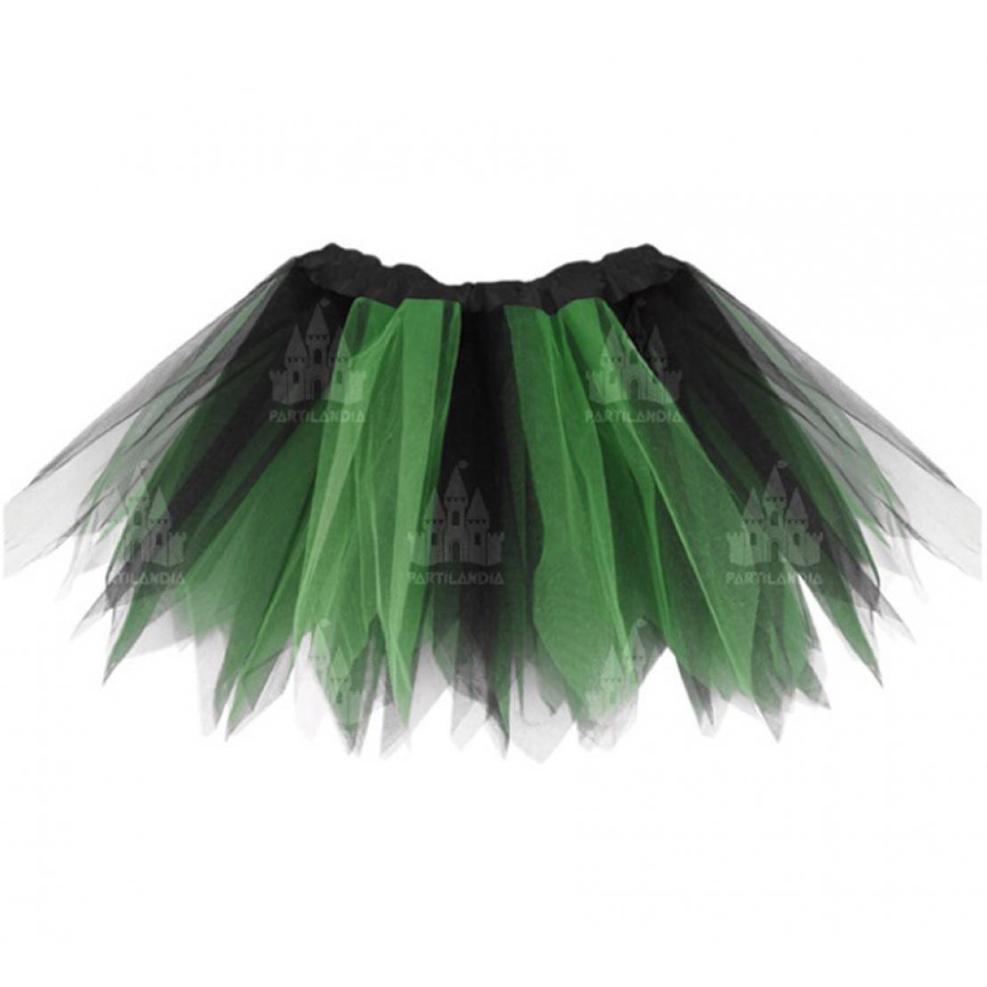Partilandia Tutú Bicolor Negro Verde Infantil
