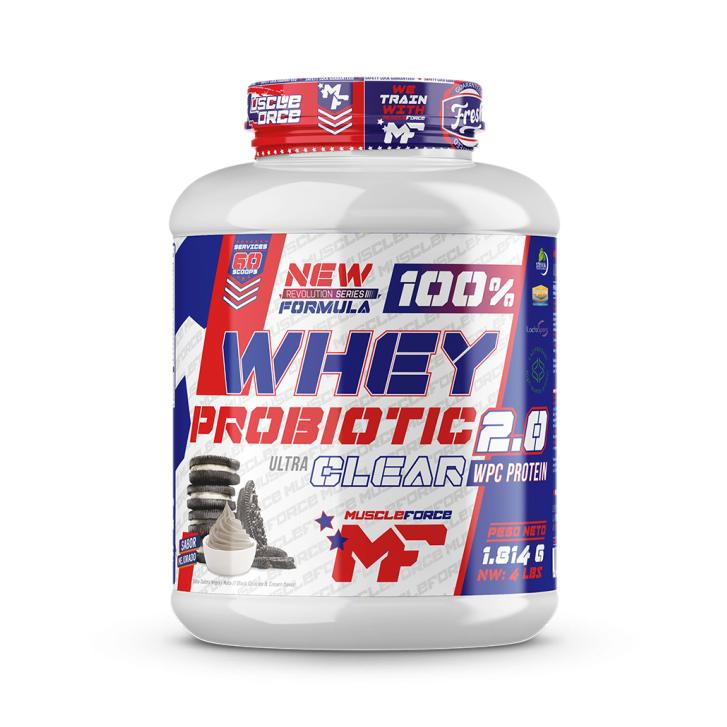 100% Whey Probiotic 2.0 Proteina Suero de leche concentrada + TERMOGENICO (30caps) con el BOTE DE 2kg