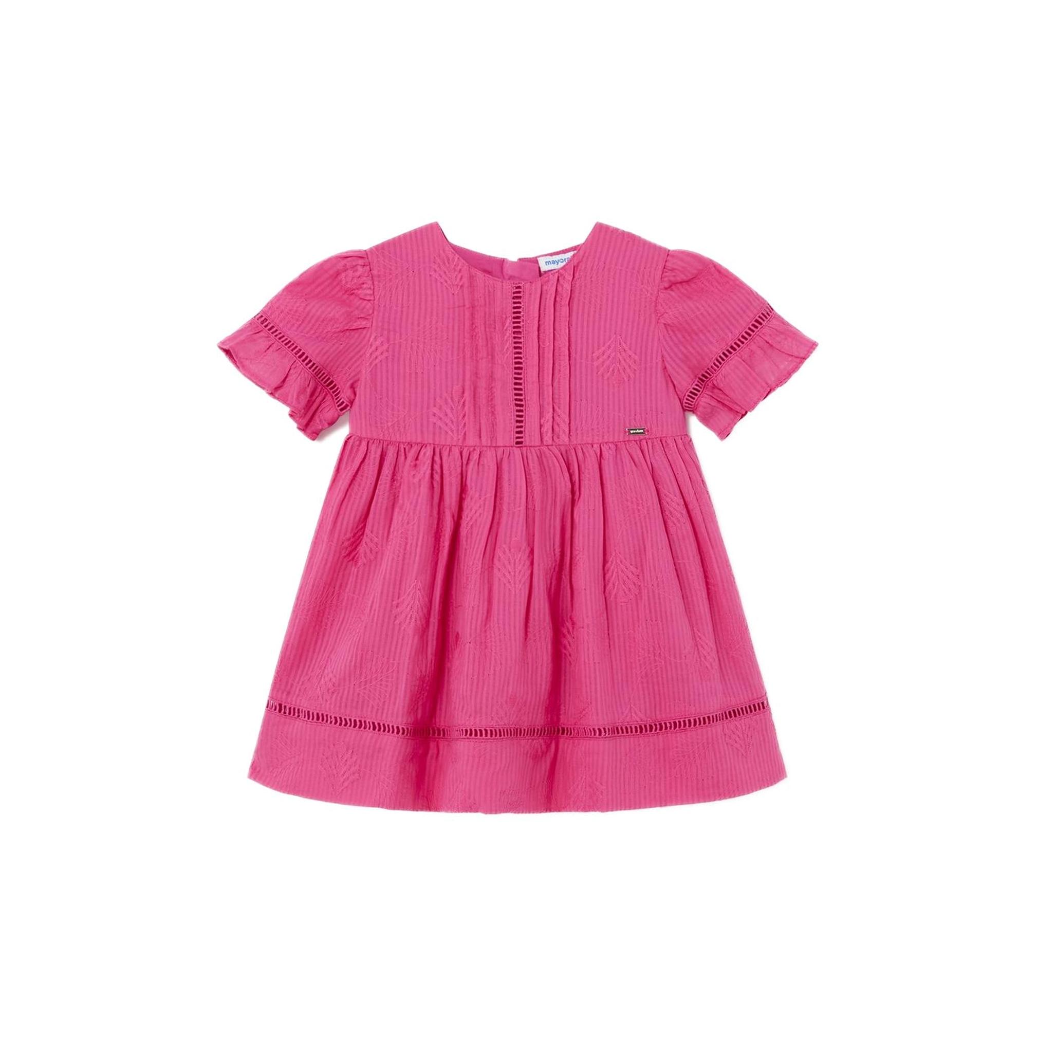 Mayoral 1912 Vestido bordado vainicas Fuxia