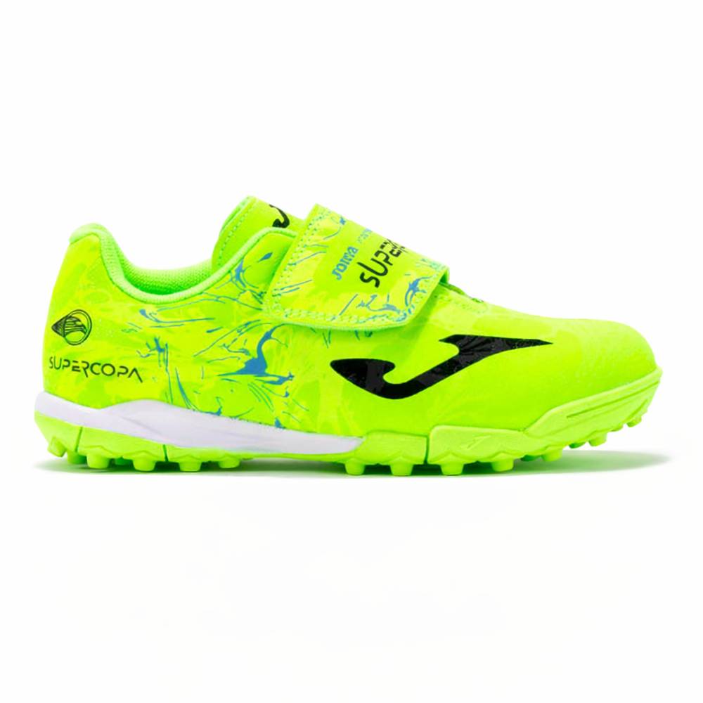 BOTAS JOMA SUPER COPA JR 2409 AMARILLO FLÚOR SCJW2409TFVC | FÚTBOL TURF NIÑO AGARRE Y RESISTENCIA