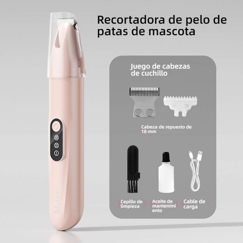 Nueva cortadora de pelo para mascotas, cabezal ancho, recargable, 3 velocidades, antipolvo, válida para perros y gatos.