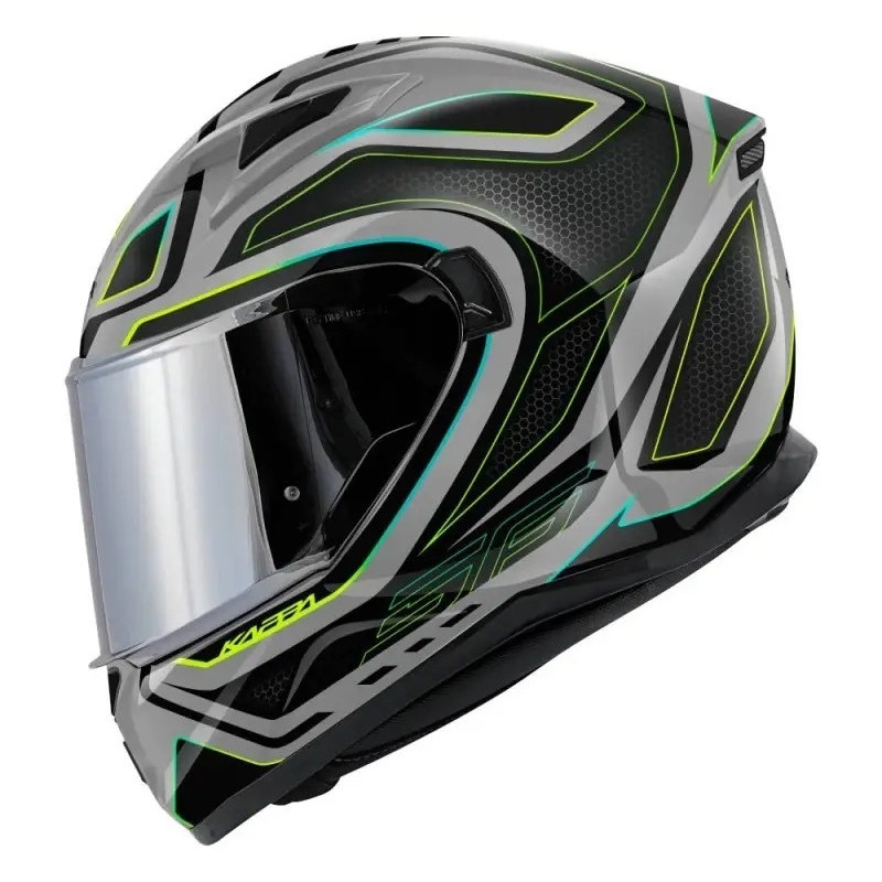 Casco Integral Kappa KV56 Nardo Gris Fluor Yellow