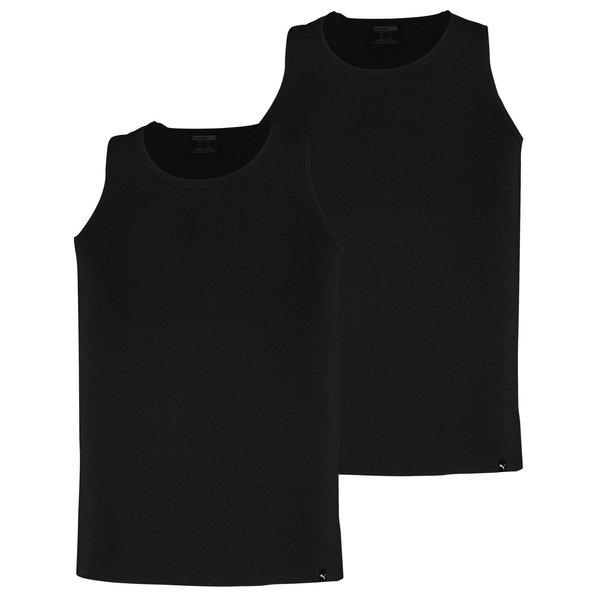 PUMA Camisetas sin mangas para hombre, pack de 2 - Camiseta sin mangas 2P, camiseta interior, cuello redondo, corte regular Tank Top 2P