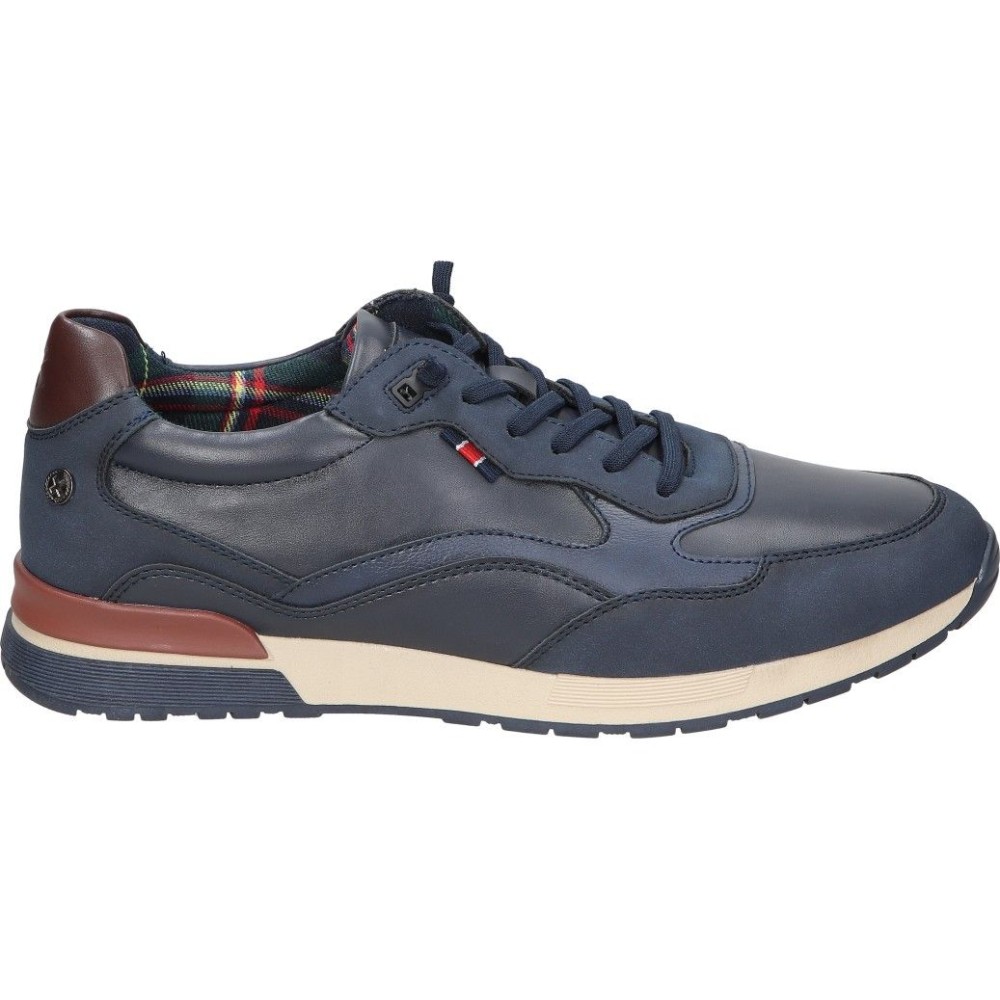 XTI | Zapato Casual XTI para Hombre – Zapatos en Color Azul Marino con Detalles – Zapato con Cierre de Cordones – Estilo Casual – Cómodos y Combinables – Vegan – Modelo 144509