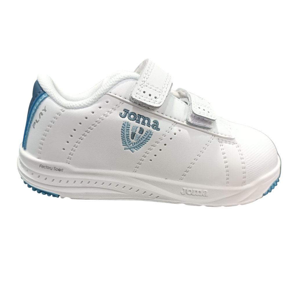 JOMA PLAY VELCRO BLANCO/AZUL/CELESTE PARA NIÑOS