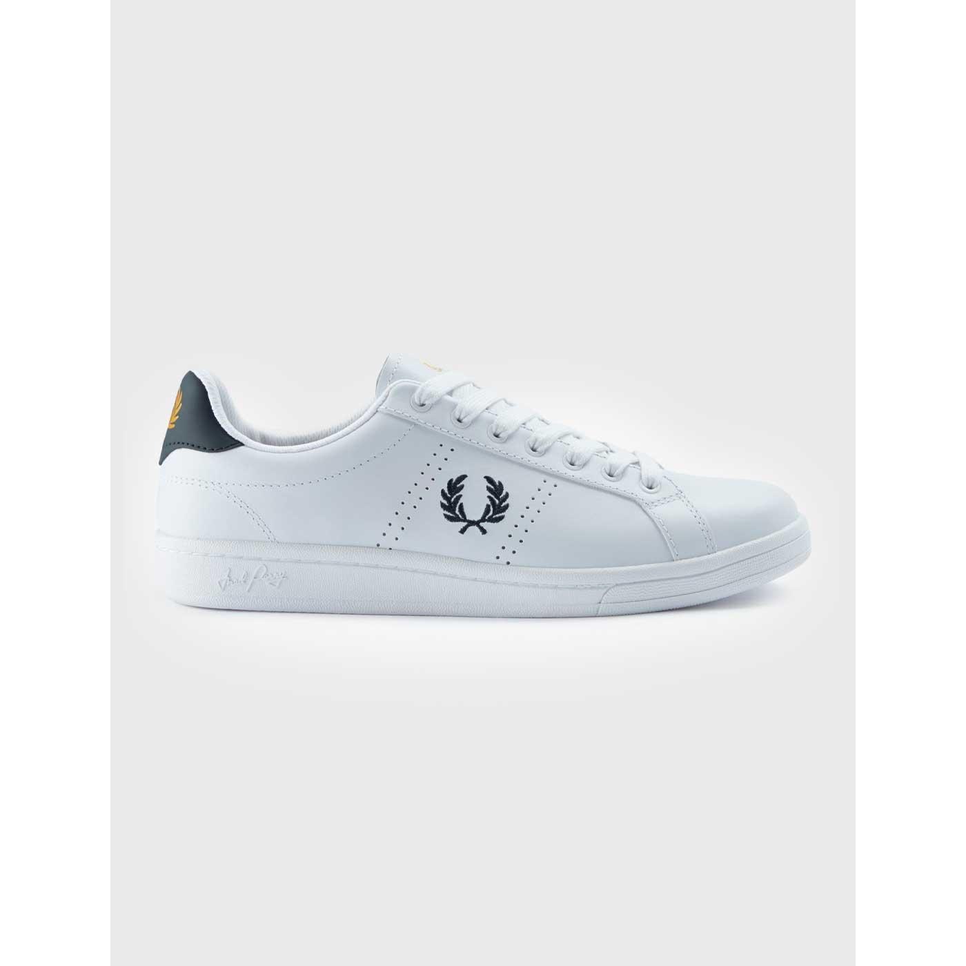 Zapatillas Fred Perry B721 blancas y marino para hombre
