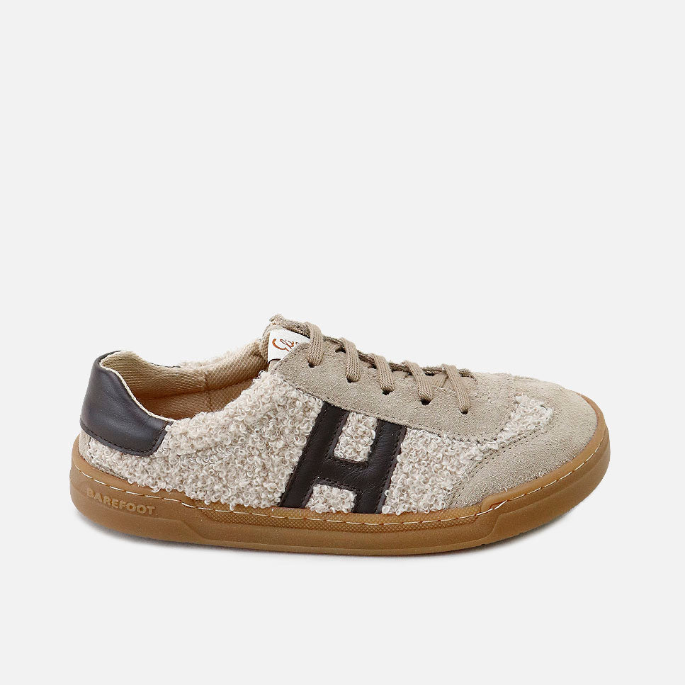 Deportivos barefoot H cordoneras piel velour saco Elisoft | Eli 1957
