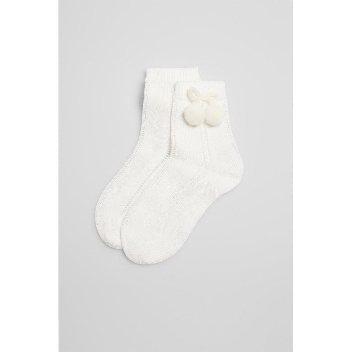 Ysabel Mora - Calcetines calados infantiles marfil