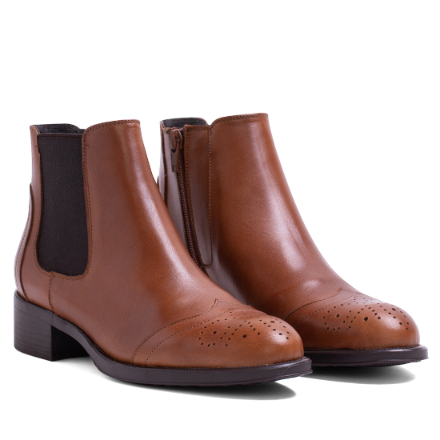Botines de Tacón Elodie CA-200 NAPA Camel - Elegante y Cómodo