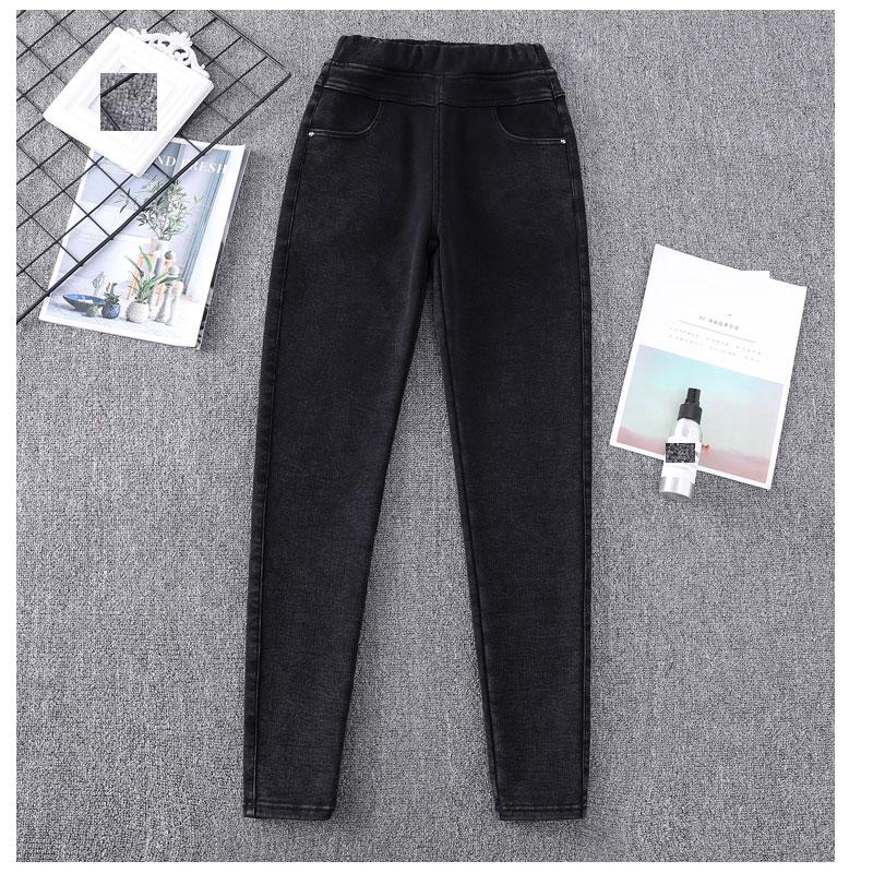 TK Pantalones Vaqueros Algodón Abrigo Oversize Lápiz Moda Señora Pantalones Flacos