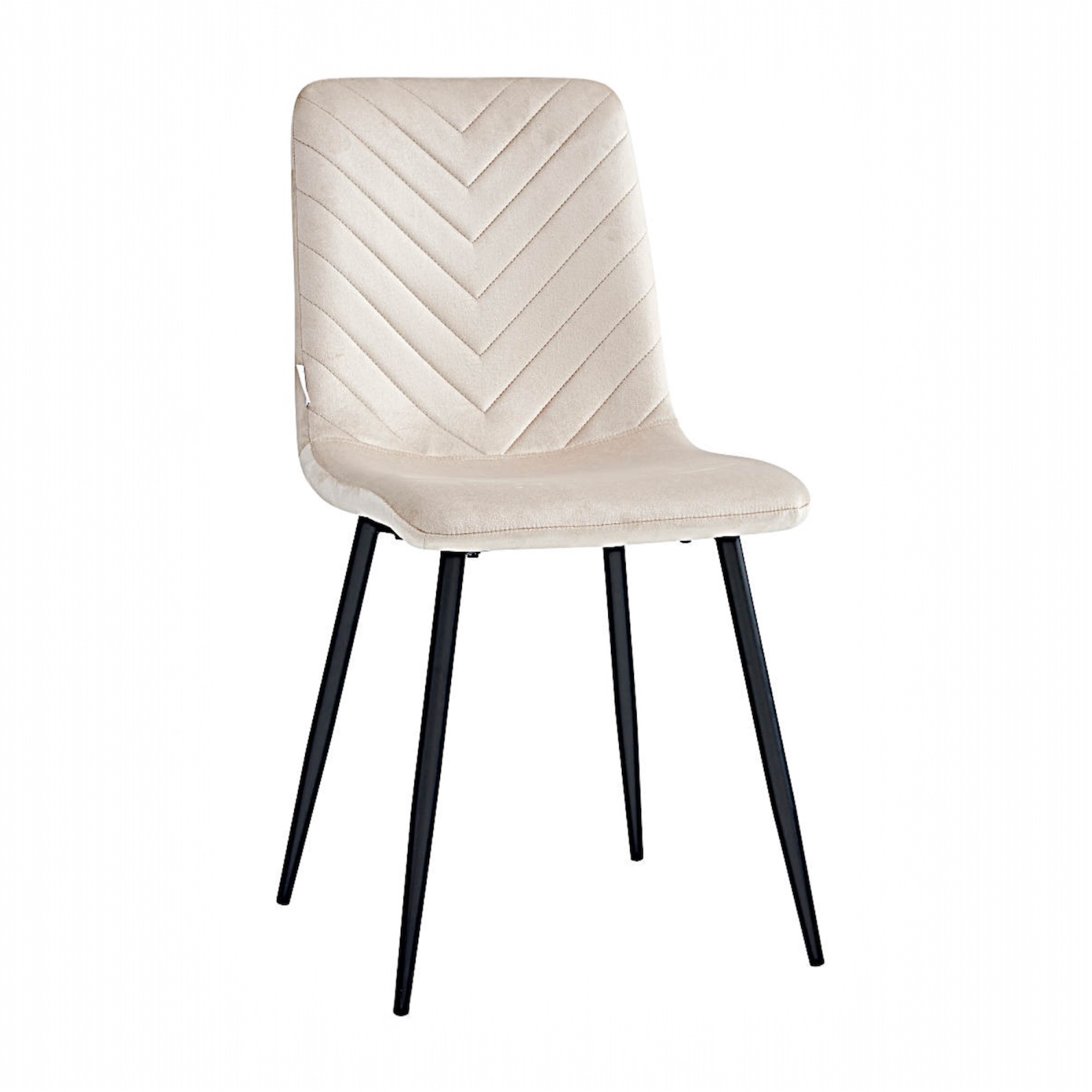 Silla Individual Minimal DECO Tapizada de Comedor Estilo Moderno con Patas Metálicas Blancas o Negras, Varios Colores