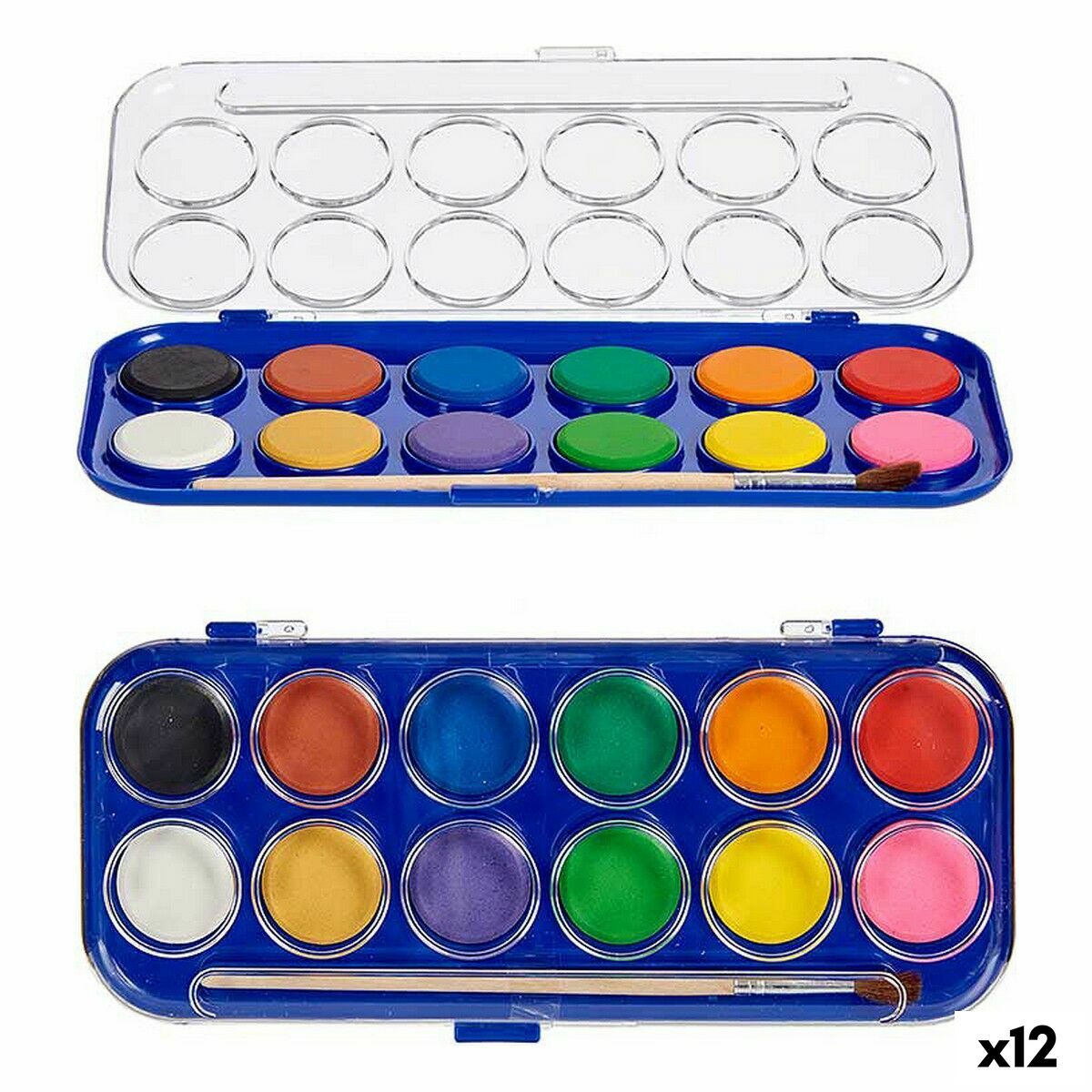 Acuarelas Pincello 12 colores (12 Unidades)