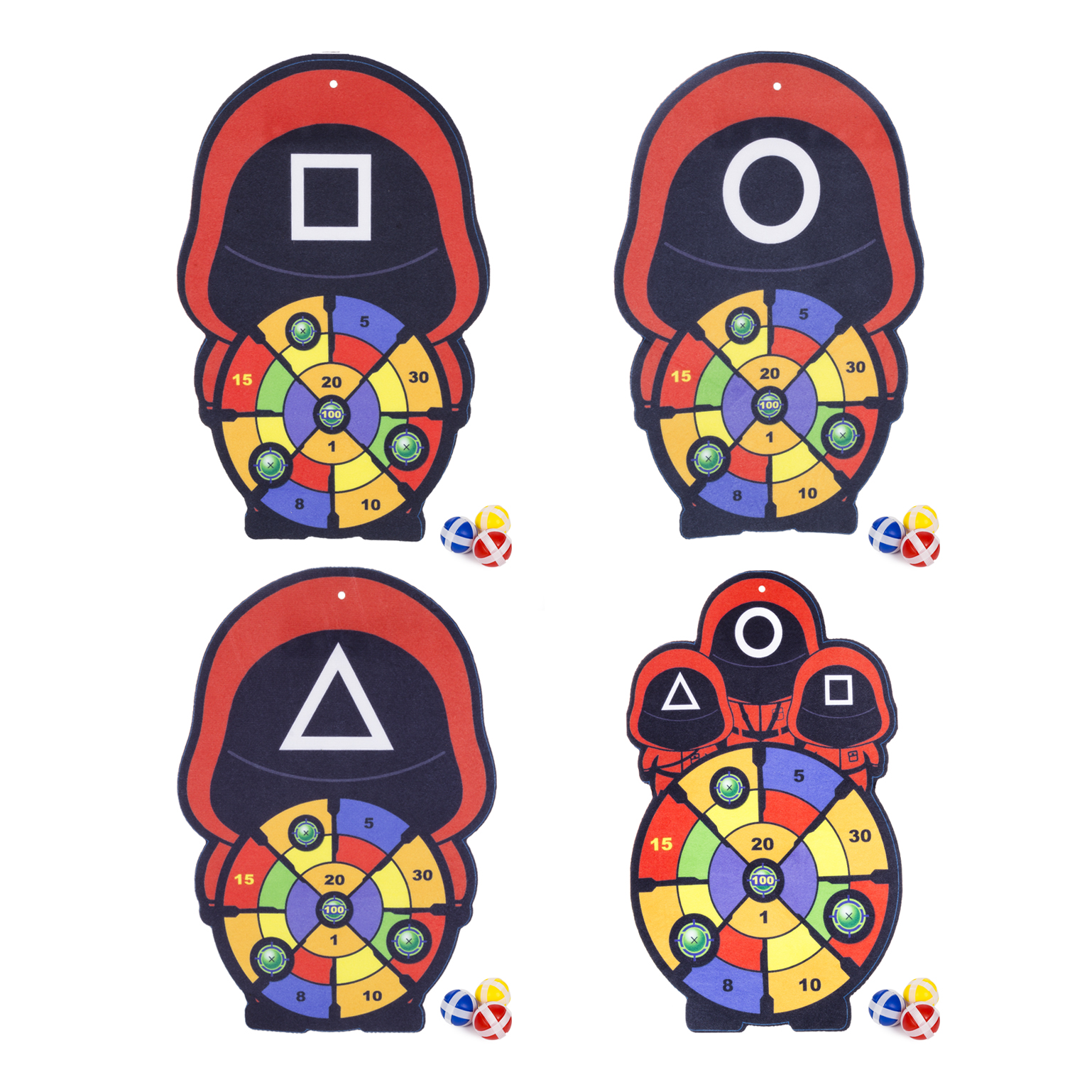 DAM. Diana Squid 45x30cms. 4 diseños aleatorios. Incluye 3 bolas con velcro. 30x0x45cm.