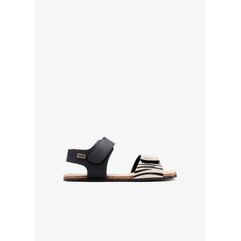 Sandalias planas de Mujer B&W 414006 WHITE SANDALIA VELCROS WHITE 38731 26V