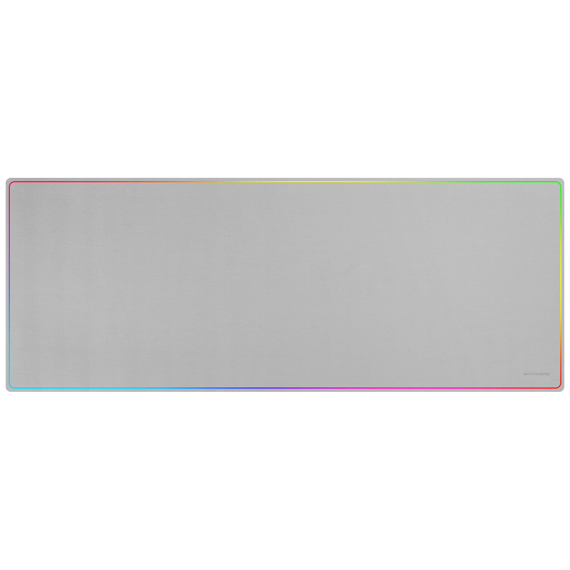 Mars Gaming MMP224, Alfombrilla Gaming XXL 880x330mm, Diseño de Bordes Rainbow, Base Antideslizante de Caucho Natural, Superficie Nanotextil de Alta Precisión, Alfombrilla de Ratón Flexible XXL Negra, Rosa o Blanca