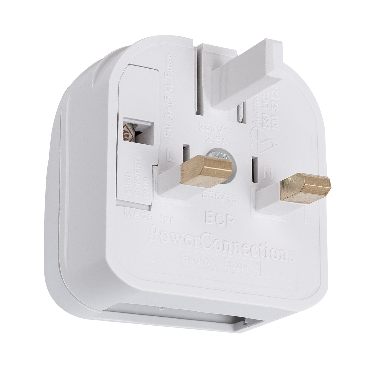 Ledkia Adaptador Enchufe Plano Tipo C (EU) a Enchufe Tipo G (UK)