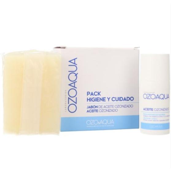 Ozoaqua - Pack Higiene y Cuidado Jabón 100 gr +Aceite Ozonizado 15 ml
