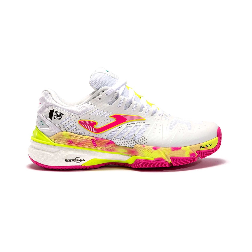 Joma T.slam 22 Clay Blanco Fucsia Mujer Tslalw2202p