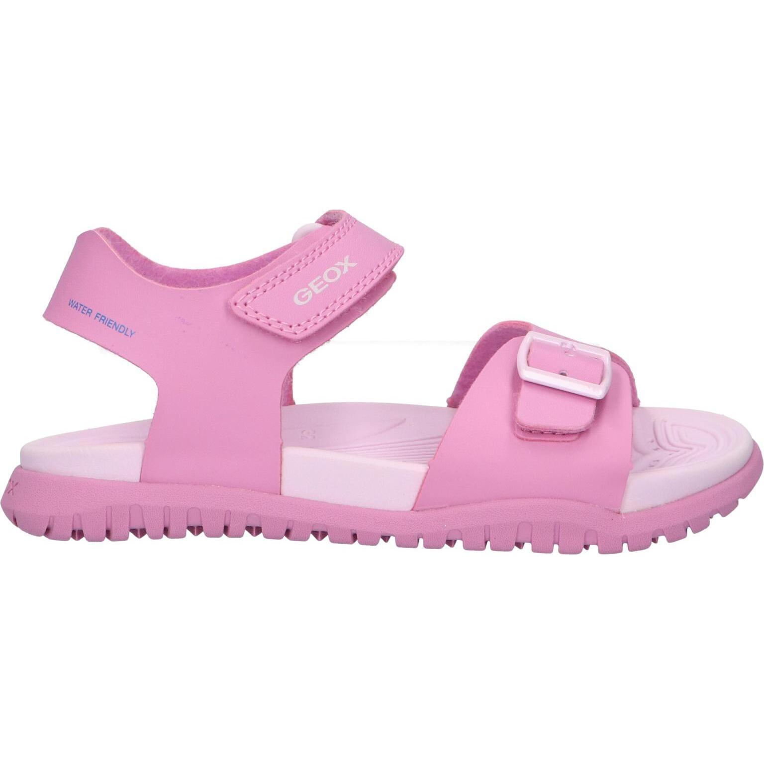 Girl's sandals geox j35hqa 000bc j sandal fusbetto c8052 dk pink-lt lilac