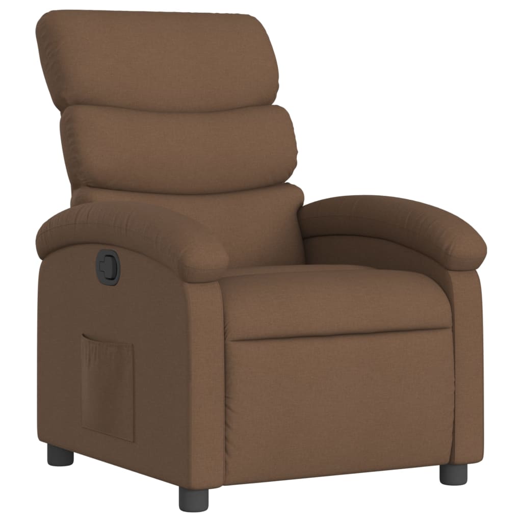vidaXL Sillón reclinable de tela gris taupe en color Taupé/Rojo vino tinto/Marrón y más