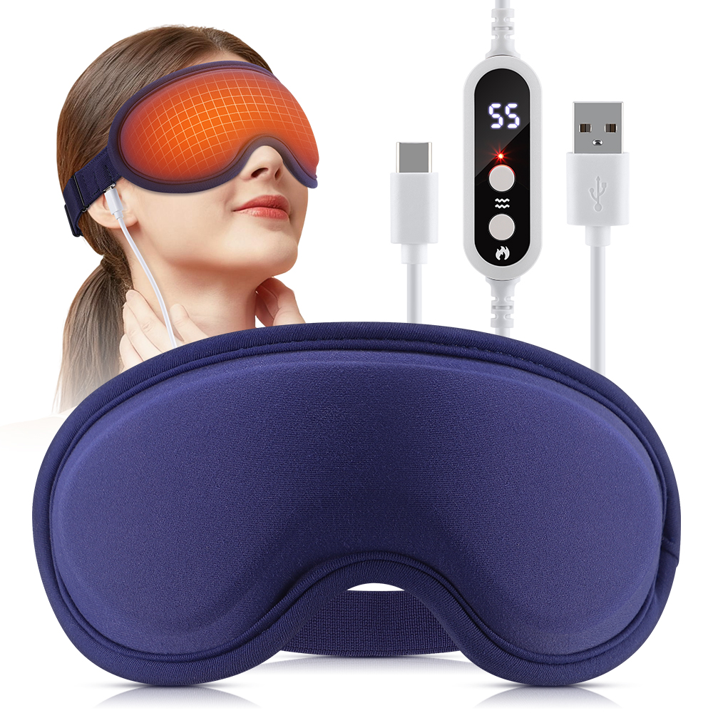 TK Mascarilla Caliente Eléctrica USB Para Los Ojos Con Masaje 3D 5 Niveles De Compresión Caliente Inteligente Con Vibration Timer Alivio De La Fatiga Ocular Conexión De Sombrilla