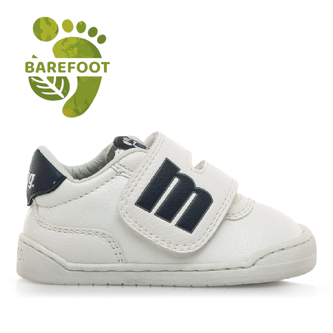 Zapatillas Mustang barefoot Free Baby blancas para niño con velcro