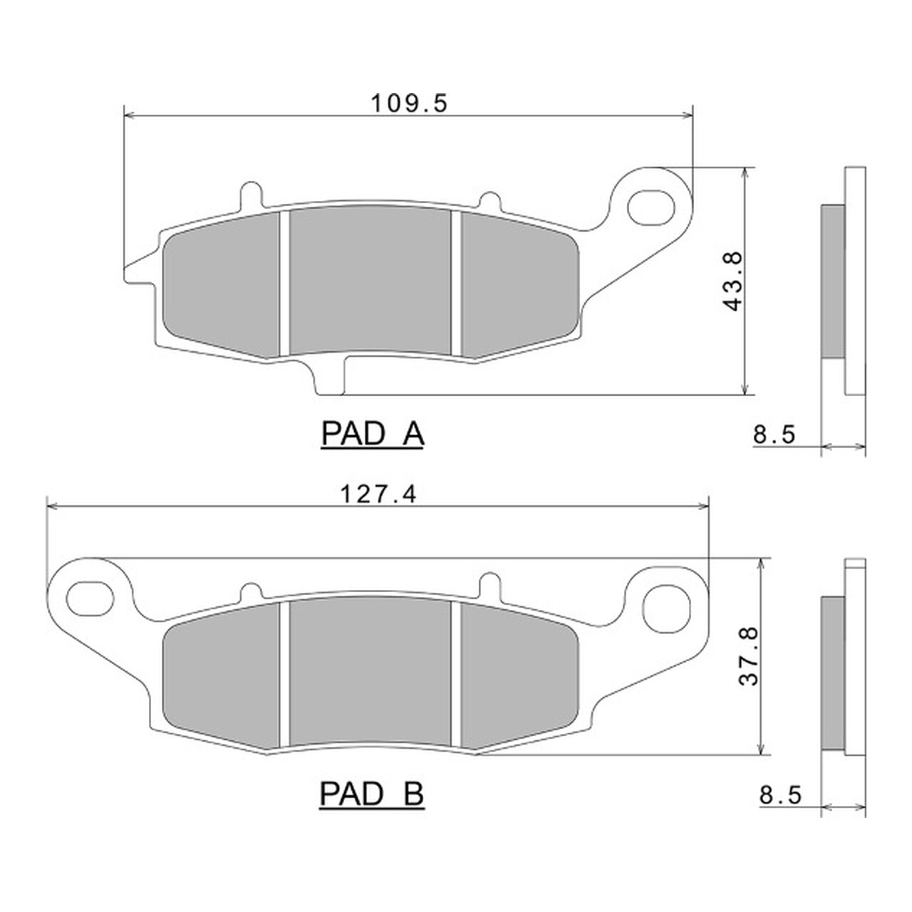Pastillas De Freno Semimetálicas De Moto 2P-257Ns A0525 225106037