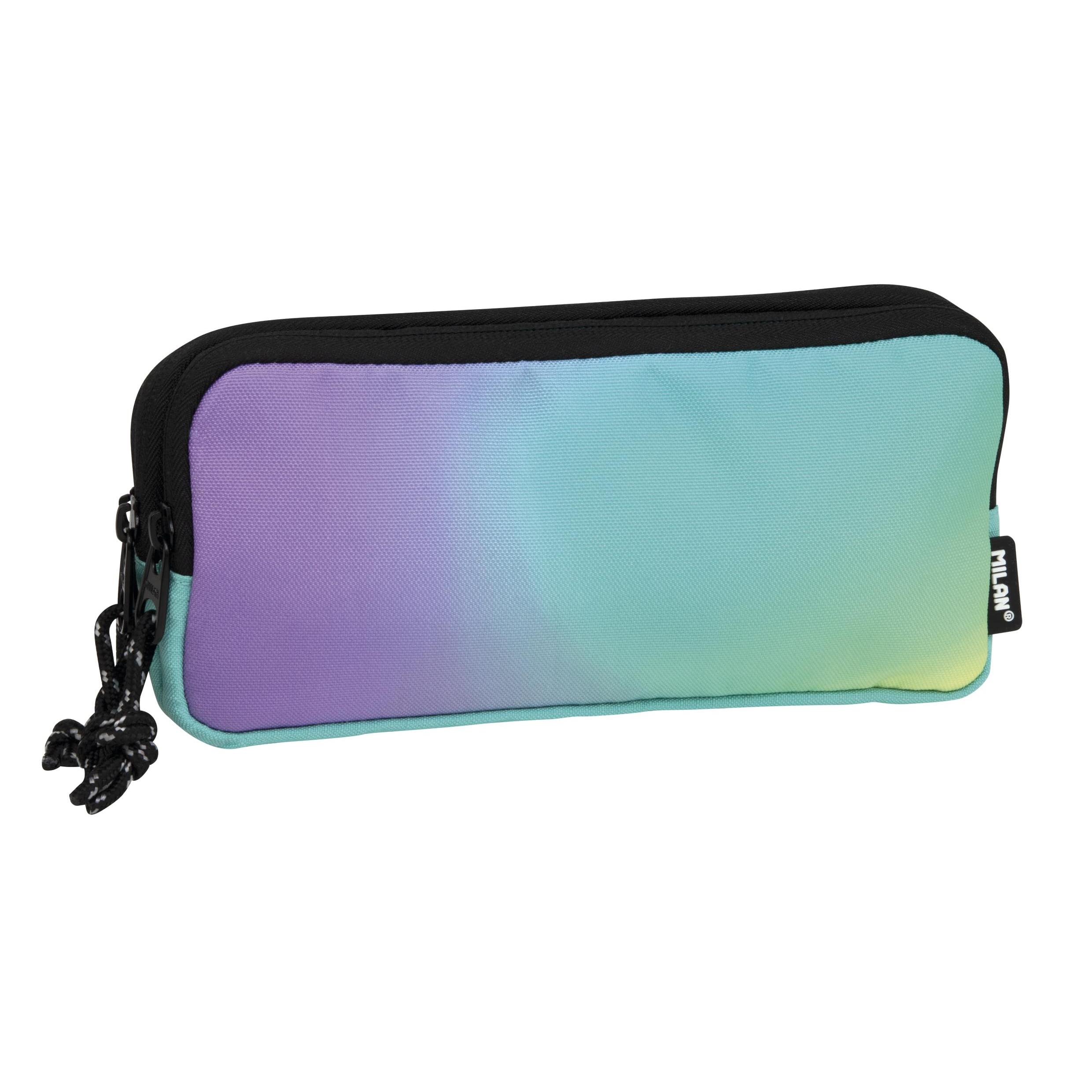 Estuche 3 Cremalleras Sunset, Verde Milan®