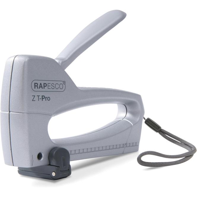 Rapesco z t-pro clavadora/grapadora - para grapas 53/6-8mm - bloqueo del mando - visor del nivel de grapas - color plata