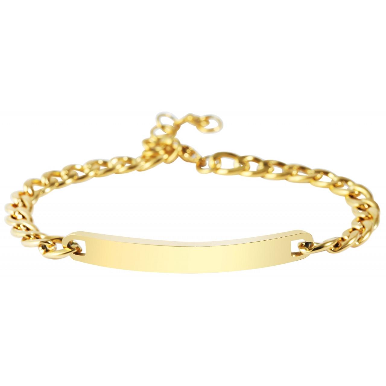 Akzent® Pulsera Dourada em Aço Inoxidável - 0105