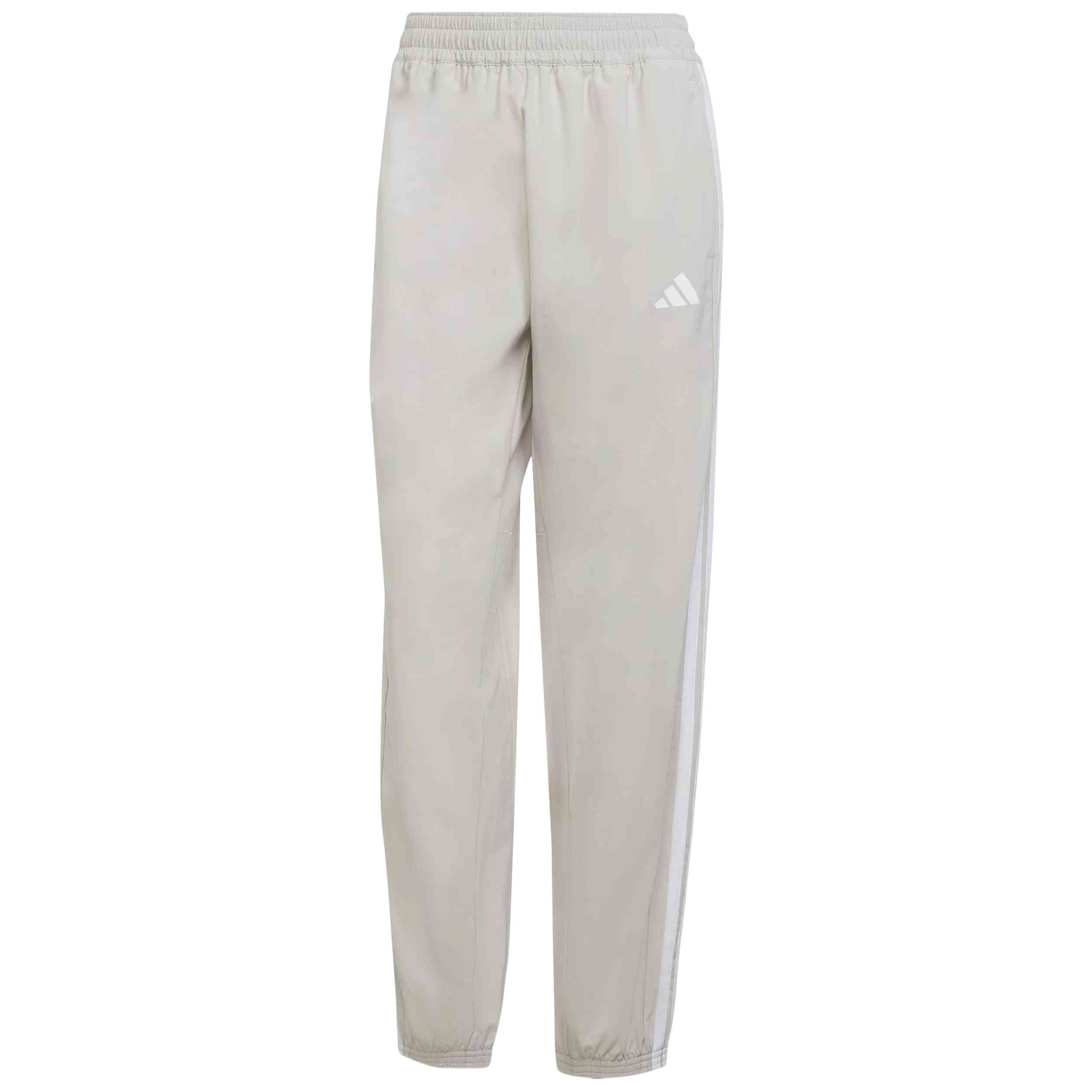 Mallas Adidas modelo Pantalón largo adidas Train Essentials Woven 3 bandas beige blanco mujer para Hombre en color WONALU/WHITE