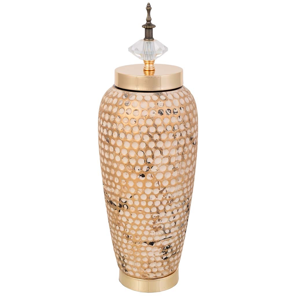 Wonderlust Deco - Jarrón de cerámica dorado, D14x40h cm Dorado D14x40h cm