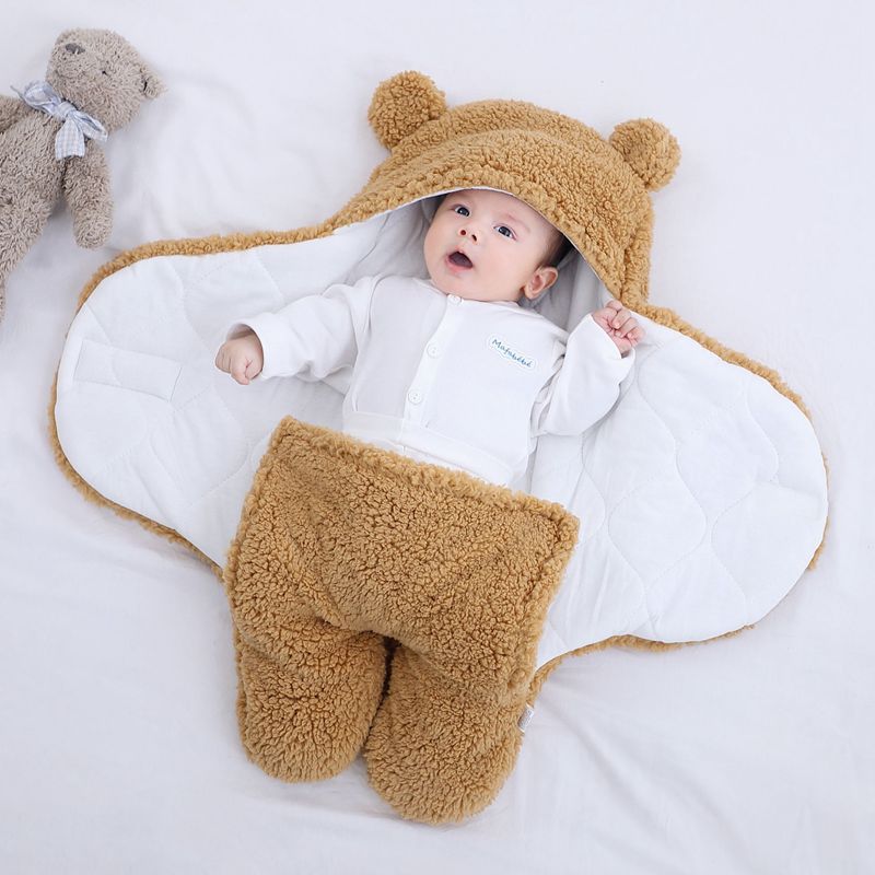 TK Manta de bebé Swaddle, suave felpa recién nacido saco de dormir, recibir swaddling manta envuelve para bebés niñas niños, 0-6 meses
