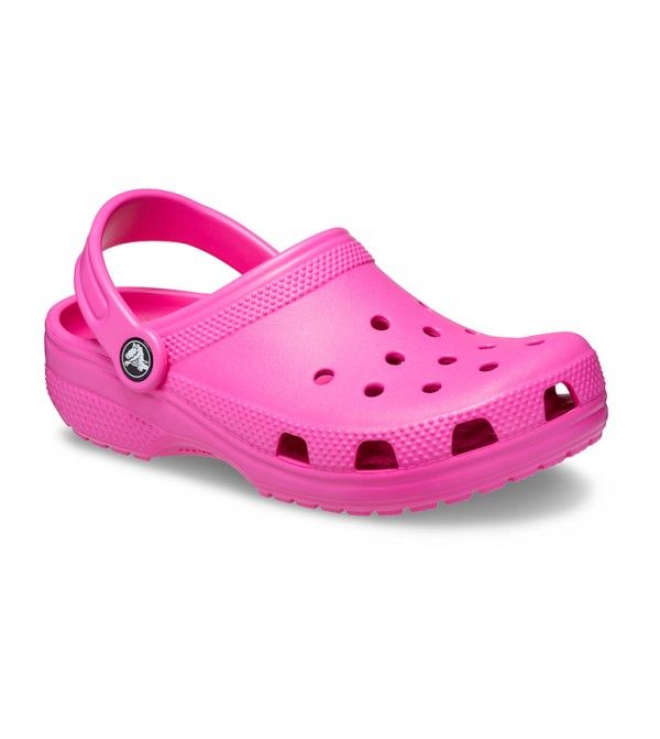 Crocs - Zuecos Classic Clog Kids para niños, ligeros y cómodos con material Croslite™, transpirables y flotantes, color rosa jugo