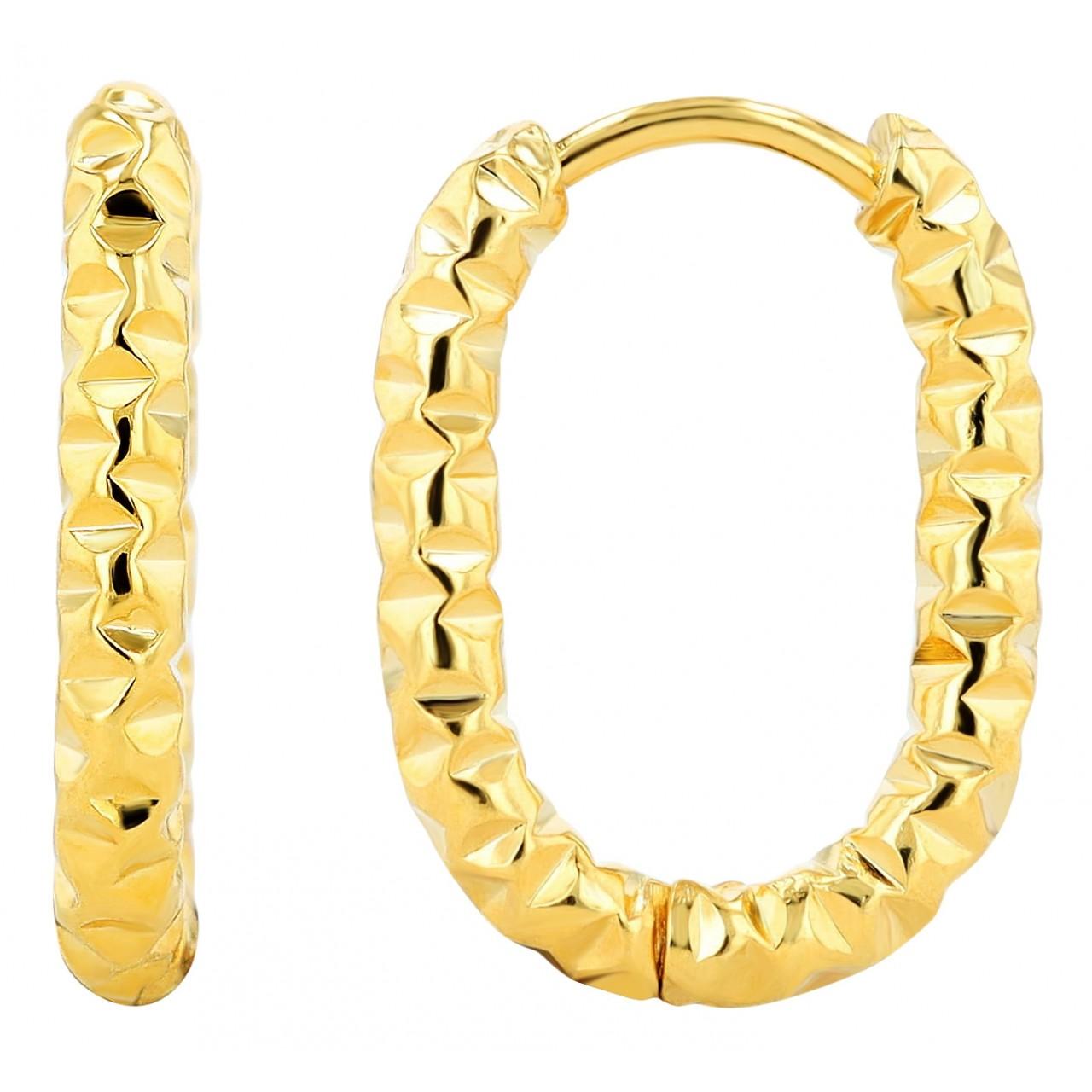 Akzent® Pendientes Argola Dourados em Aço Inoxidável 0710