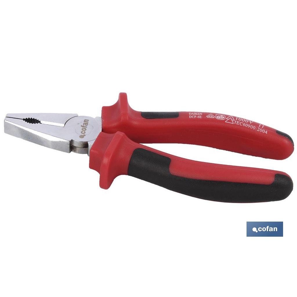 COFAN - Alicate universal reforzado | Alicate para electricista con mango ergonómico | Medidas del alicate: 200 mm