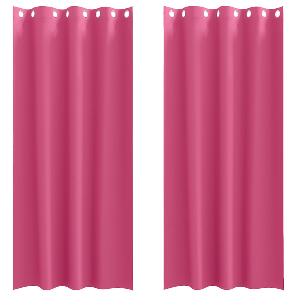 vidaXL Cortinas Opacas con Anillas 2 pcs 260 x 140 cm Poliéster