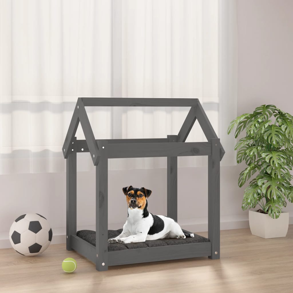 vidaXL Cama para Perros 61x50x70 cm Mascotas Cachorros Color Natural,  Blanco,  Gris y mas